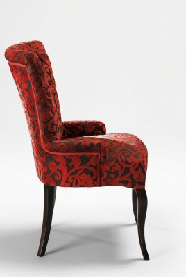 Salon Lehn Krzesła Luxury Fotel Krzesło Drewno Brązowe Włoskie Meble Podkładka