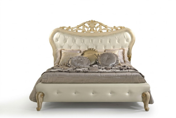 Łóżko Podkładka Design Łóżko podwójne Sypialnia Drewno Chesterfield Rama Łóżka Nowe