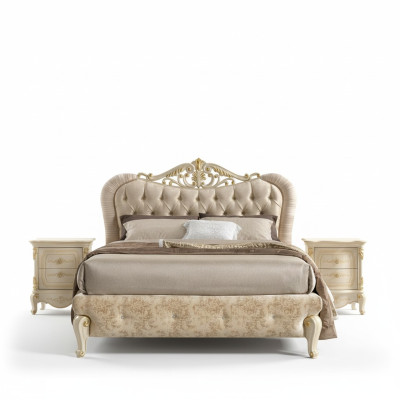 Łóżko Meble Podwójne łóżko Chesterfield Sypialnia Meble Design bed Włochy Nowe
