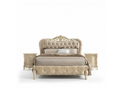Łóżko Meble Podwójne łóżko Chesterfield Sypialnia Meble Design bed Włochy Nowe