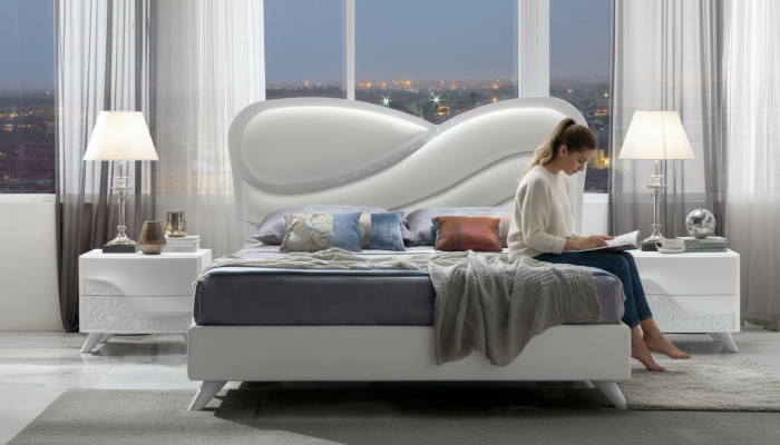 Łóżko Podkładka Design Luksusowe podwójne łóżko hotelowe Sleep Pokój Ramy łóżek Drewno
