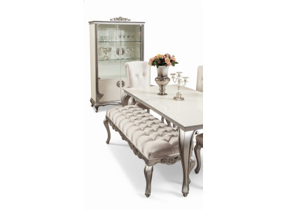 Stołek Siedziba Ławki Design Włókienniczy Materiał Ławka do salonu luksusowa Chesterfield
