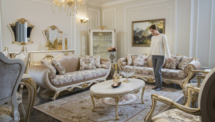 Zestaw sofowy Sofa Kanapa stolik kawowy Fotel Zestaw sof Materiał 311 Ustawić 5-częściowy.