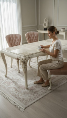 Luksusowy Stół obiadowy Design Tabela jadalnia stoły drewniane stoły włoskie Meble 228cm