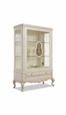 Witryny Szkło Szafa Galota Salon Drewno Kredens Luxury Meble Półka
