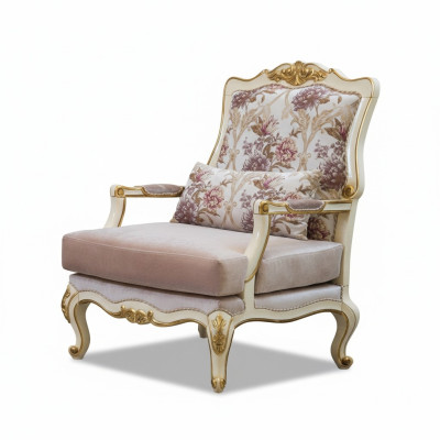 Luxury Meble Design Fotel o klasycznym designie tronu Włókienniczego do salonu