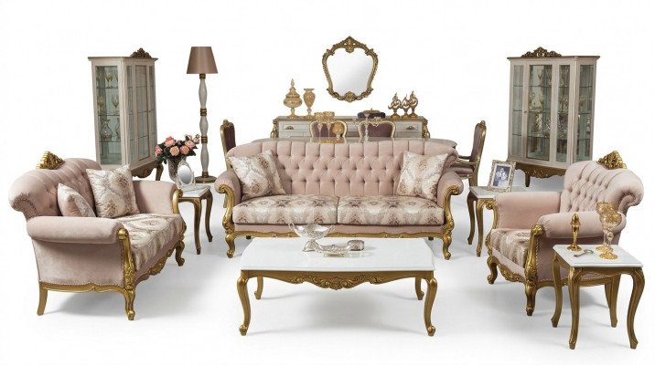 Luksusowa sofa trzyosobowa 3 Siedziba miejsce siedzące Material Couch Meble Style Włókienniczy Włochy