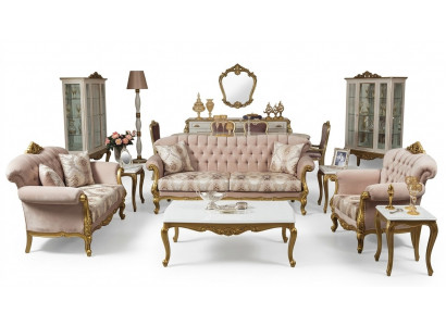 Luksusowa sofa trzyosobowa 3 Siedziba miejsce siedzące Material Couch Meble Style Włókienniczy Włochy