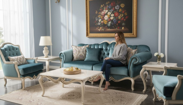 Sofa Design Sofa Trzyosobowa Podkładka Sofy 3-osobowe Pokój Meble Luxury Material