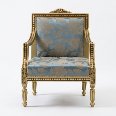 Fotel Podkładka Krzesła Gold Material Luxury Design Krzesło Jednomiejscowe Classic