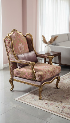 Luksusowe Meble Design Fotel Design Jednoosobowy Włókienniczy Salon Klasyczny