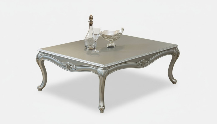 Luksusowy stolik kawowy Classic Stoliki do kawy Silver Table Drewno Nowość