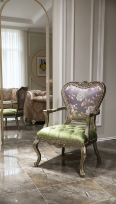 Fotel 1 miejsce siedzące Zielony Salon Eleganckie Meble Luksusowe Chesterfield Nowość