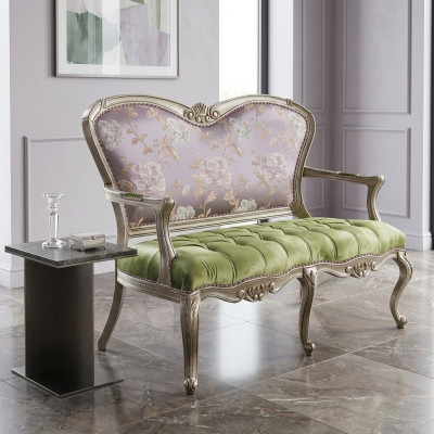 Barokowa Rokokowa Sofa Ławka Kolorowa Ławka Kanapa Klasyczne Meble Chesterfield