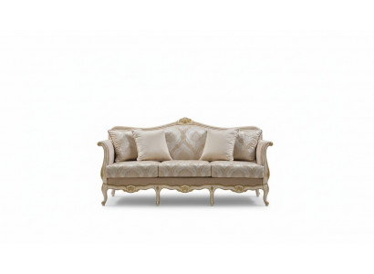 Luksusowa trzyosobowa sofa 3 miejsce do siedzenia Sofy Siedziba design klasyczne kanapy beżowe