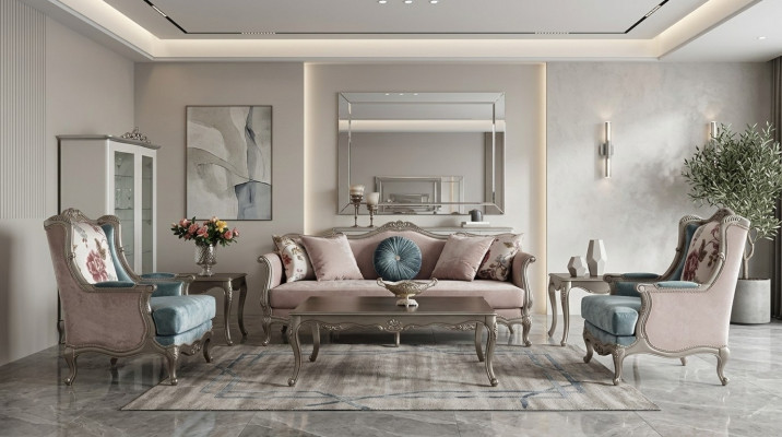 Zestaw sofowy sofa luksusowe sofy Fotel 3+1+1 miejsce do siedzenia stolik kawowy zestaw 4 sztuki