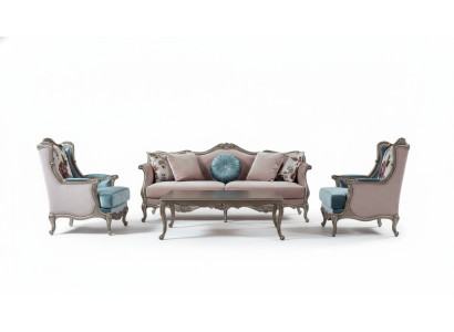 Zestaw sofowy sofa luksusowe sofy Fotel 3+1+1 miejsce do siedzenia stolik kawowy zestaw 4 sztuki