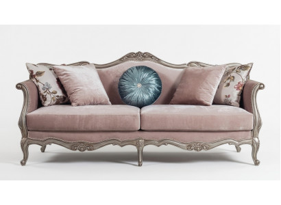 Sofa trzyosobowa 3 miejsce do siedzenia Kanapy Sofy Luksusowy Materiał Tapicerowany Liliowy