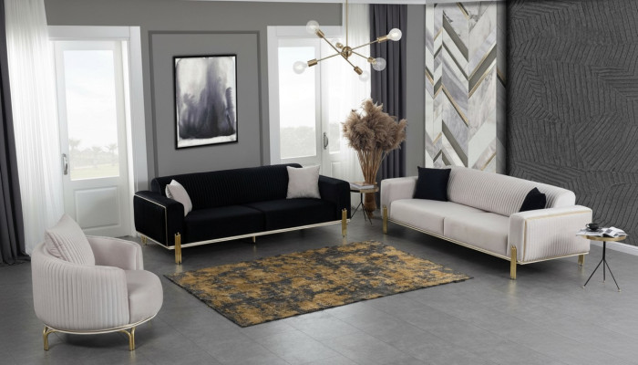 Luksusowy Zestaw sofowy Zestaw Sofowy Sofa Podkładka Kanapy 3+3+1 Zestawy Tapicerskie Aksamit