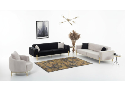 Luksusowy Zestaw sofowy Zestaw Sofowy Sofa Podkładka Kanapy 3+3+1 Zestawy Tapicerskie Aksamit