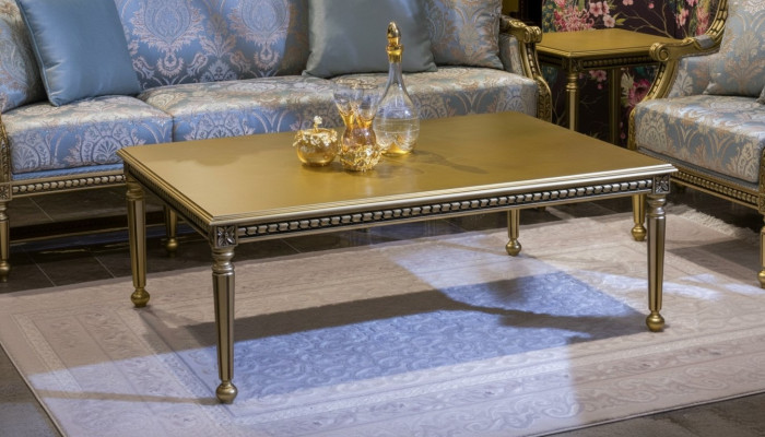 Sofa Stolik kawowy do salonu luksusowy stolik kawowy design złoty nowość