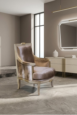 Fotel Art Deco Relaks Materiał Lounge Włókienniczy miejsce siedzące Luksusowe Siedziba Poliester