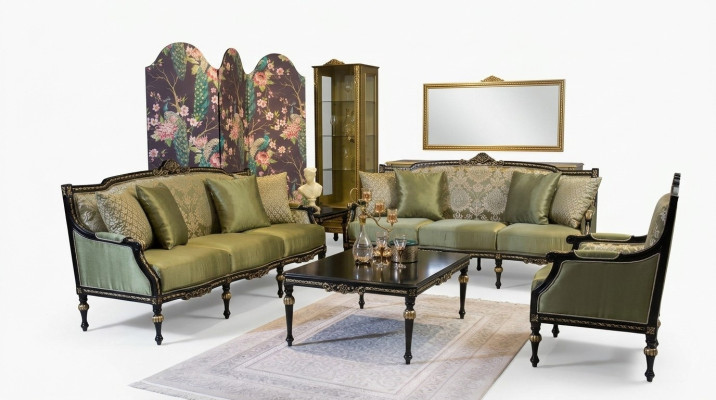 Zestaw sofowy 3+3+1 miejsce do siedzenia stolik kawowy Sofa Fotel Sofy Meble Zestaw 4szt