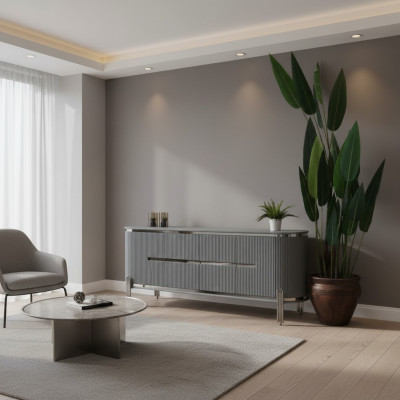 Kredens Klasyczny Kredens Drewno Szafa Szafki Luxury Meble Komody Nowość