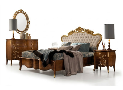 łóżko Ustawić Łóżko Luxu Classic Sypialnia Hotel Łóżko Baroque Meble Drewno