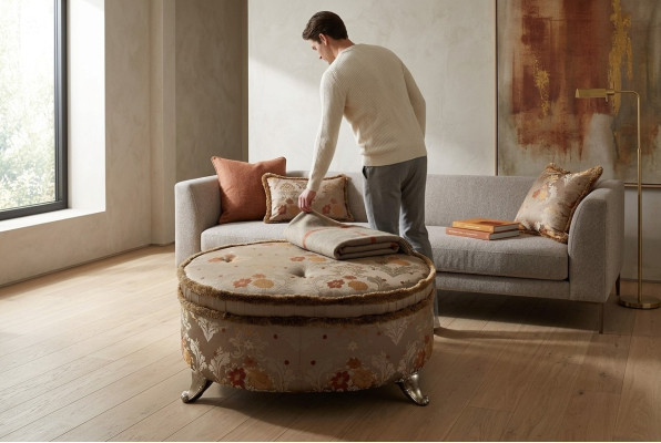 Tabela owalna Chesterfield Podkładka Stołek Podnóżek Ottoman Sofa Boczna Okrągłe
