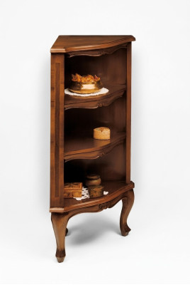 Szafka narożna Półka Narożnik Półka na książki Ściana Narożnik Półka Drewno Szafki Design Baroque