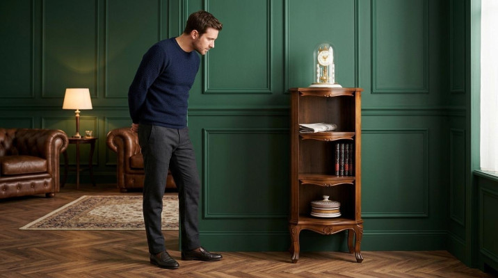 Półka Półka na książki Drewno Szafki Design Styl Barokowy Galota Bar Szafa Solidny