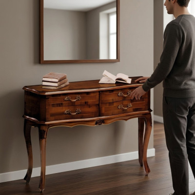 Kredens Konsole Barokowe Rokoko Tabela Komody Drewno Design Side Szafa