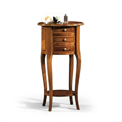 Stolik stolik kawowy Oval Kredens stoły konsola Design Drewno Tabela New