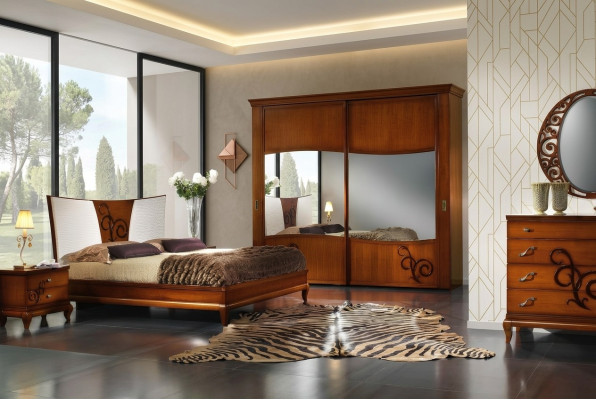 Łóżko Podwójne Łóżko Nowoczesne Rama łóżka Rama łóżka Drewno Hotel Design Nowość