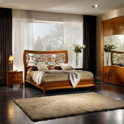 Łóżko Podkładka Luxury Design łóżko Podwójne łóżko Hotelowe Rama łóżka Double Drewno Meble