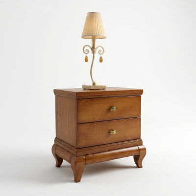 Stolik nocny 2 szuflady Szafka nocna Stolik Kredens konsola Drewno design