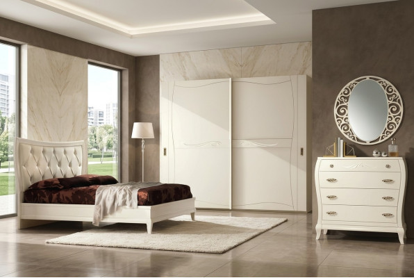 Luksusowa Szafa z drzwiami przesuwnymi Sypialnia Szafa Szafki Drewno Design