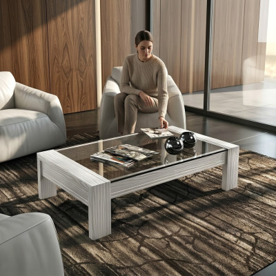 stolik kawowy Tabela Stolik Design Salon Drewno Kawa Kanapa Włoska
