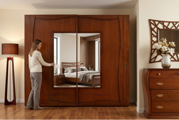 Szafa Szafki Sukienki Szafa Luksusowe Drzwi Przesuwne Design Drewno Modern