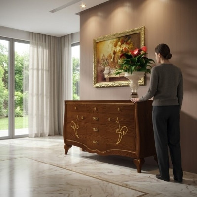 Kredens Kredens xxl Szafa Luxury Komody Szafa Półka konsola Meble Nowe