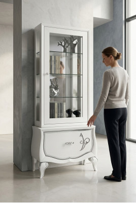 Witryny Szkło Szafa Szafki Półka Drewno Galota Design Nowoczesny Salon Nowość