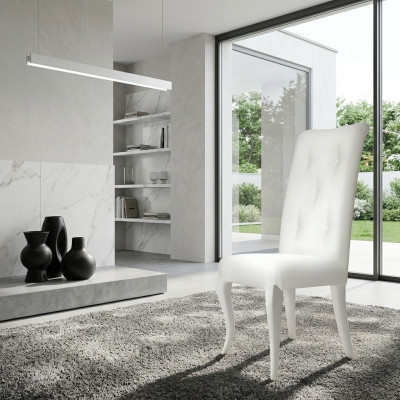 Krzesło do jadalni Krzesło jadalnia Modern Krzesła Drewno Design Ess Biały Siedziba Fotel