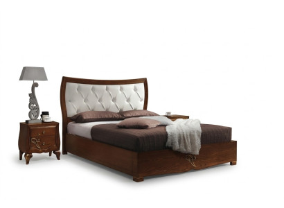 Sypialnia Łóżko Stolik nocny Grupa Drewno Double Design Ustaw Zestaw 3szt