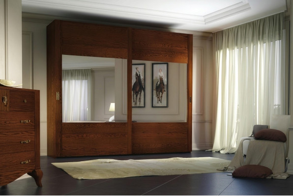 Szafa Szafa Półka Szafa do przechowywania Nowoczesny design Lustro Drewno