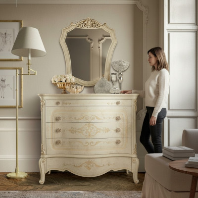 Kredens Szafa Komody Luxury Szafa Półka konsola Meble Drewniana Szafka Włochy Nowość