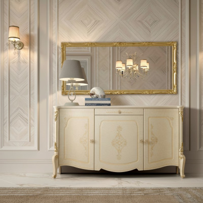 Design Meble Style Barokowy Kredens Kredens Kredens Włochy Drewno Kredens niski
