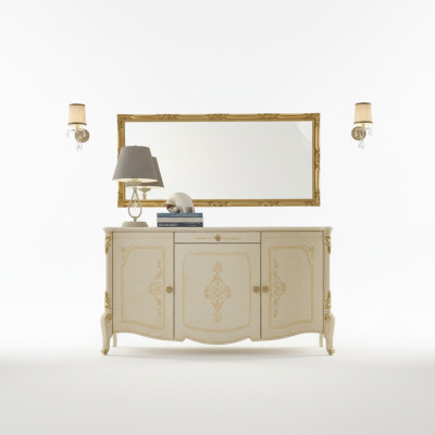 Design Meble Style Barokowy Kredens Kredens Kredens Włochy Drewno Kredens niski