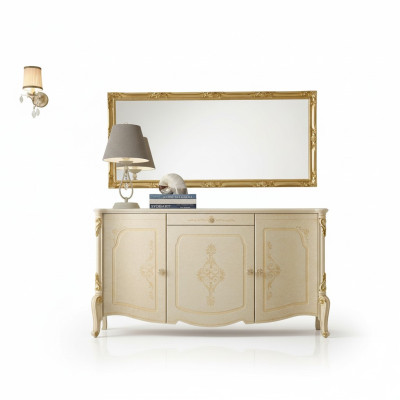 Kredens Lustro Kredens Komoda Drewno Design Meble Style Kredens Zestaw 2szt.