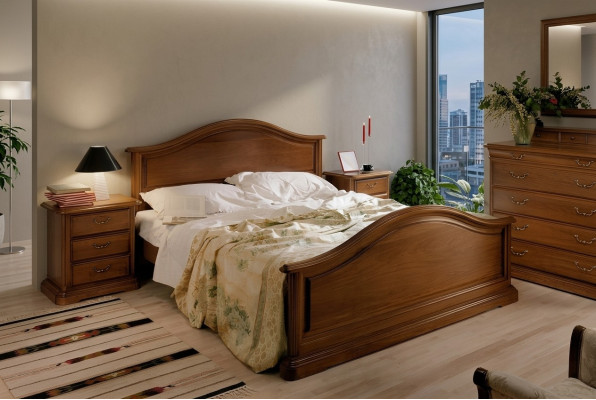 Łóżko Stolik nocny Szafa Sypialnia Kredens Hotel Double Nowy Zestaw 3szt.